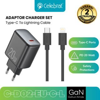 Charger Set (EU) Type-C With (C to L) 20W Cable