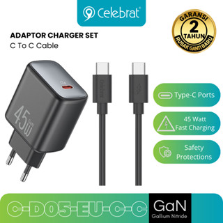 Charger Set (EU) Type-C Port With (C to C) 45W Cable
