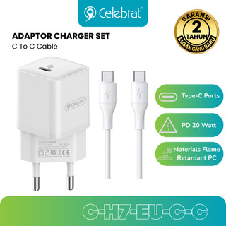 Charger Set (EU) Type-C Port With (C to C) 20W Cable