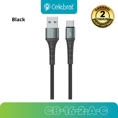 Cable Charging PVC 3A USB-A to Type-C 2M
