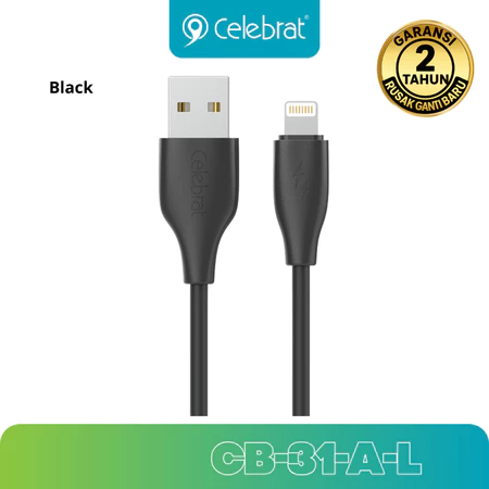 Cable Charging PVC 2.4A USB-A to Lightning 1M