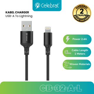 Cable Charging Woven 2.4A USB-A to Lightning 1M