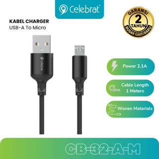Cable Charging Woven 2.1A USB-A to Micro 1M