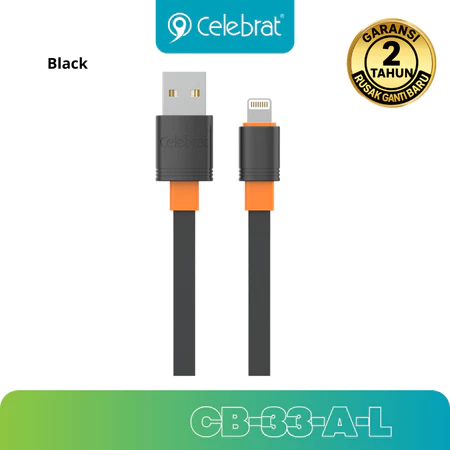 Cable Charging PVC 2.4A USB-A to Lightning 1M