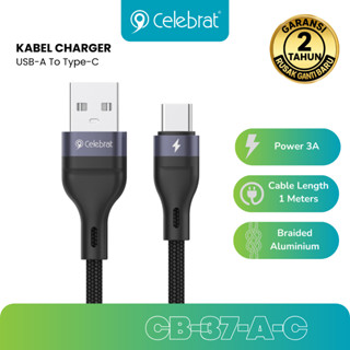 Cable Charging Braided 3A USB-A to C 1M