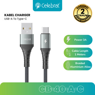 Cable Charging Aluminium Braided 3A USB-A to C 1M