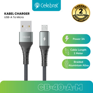 Cable Charging Aluminium Braided 3A USB-A to M 1M