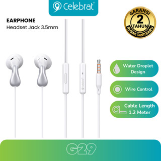Earphones Headset water droplet design 3.5mm